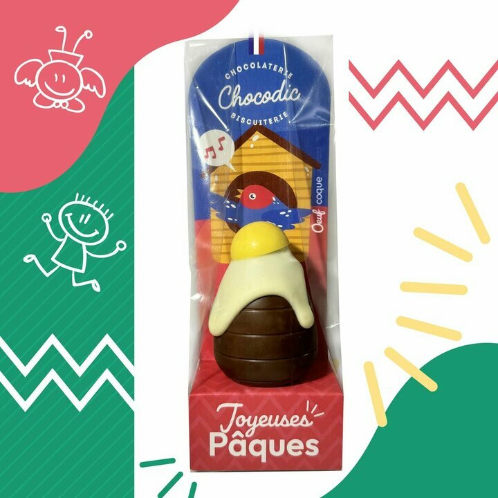 Sachet avec oeuf coque de Pques