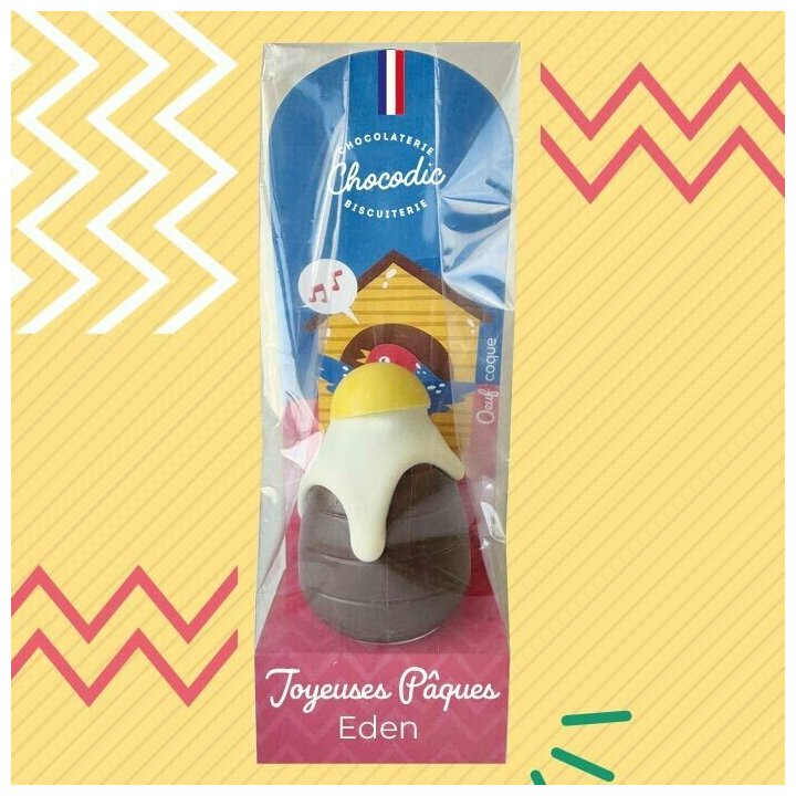 Oeuf coque de Pques avec packaging personnalis
