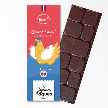 Tablettes de chocolat Pâques Noir 73% de Cacao