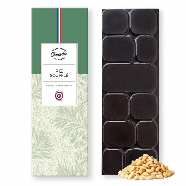Tablette chocolat noir riz soufflé Tablette chocolat noir riz soufflé