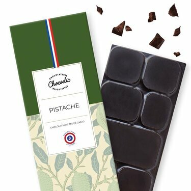 Tablette chocolat Noir pistache