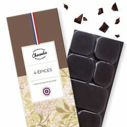 Tablette chocolat Noir 4 épices Tablette chocolat Saveur Chocolat noir 4 épices