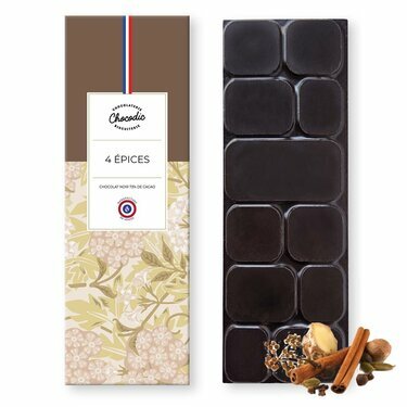 Tablette chocolat Noir 4 épices