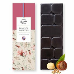 Tablette chocolat noir noisettes haches