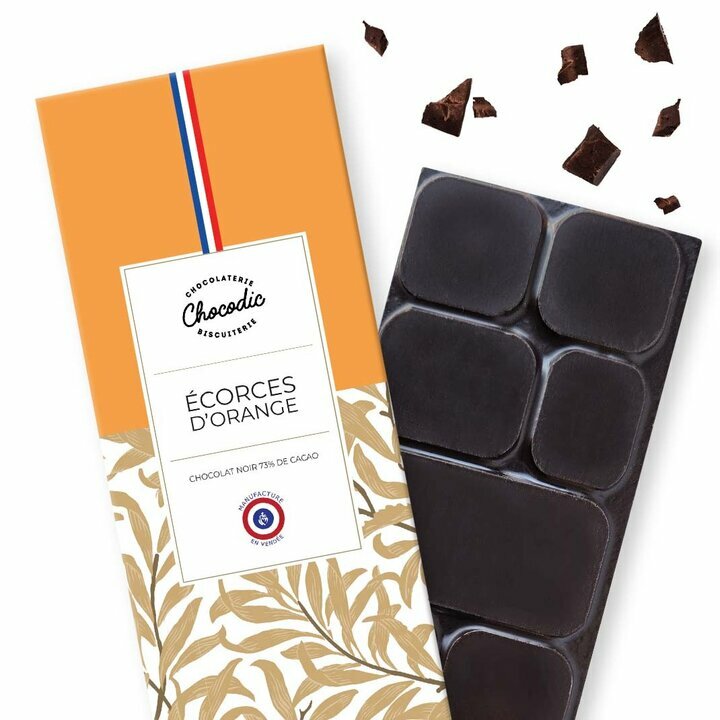Tablette chocolat Saveur Chocolat noir corces d'orange
