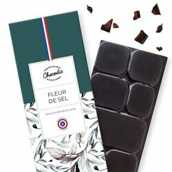 Tablette chocolat Noir fleur de sel Tablette chocolat Saveur Chocolat noir fleur de sel