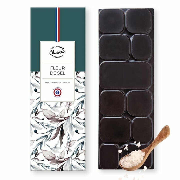 Tablette chocolat Noir fleur de sel Tablette chocolat noir fleur de sel