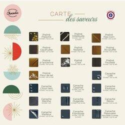 Carte des saveurs des chocolats fins Nol 2024