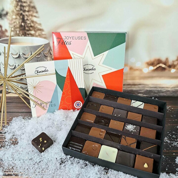 Coffret Luxe de chocolats fins de Nol