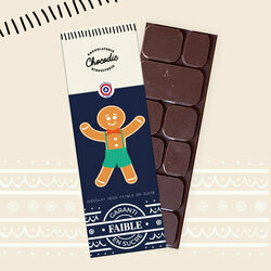 Tablette de chocolat Noir de Nol faible en sucre
