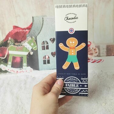 Tablette de chocolat Noir de Noël faible en sucre