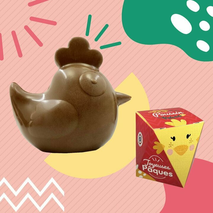 Moulage Poussin de Pques en chocolat lait