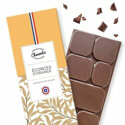 Tablette chocolat Lait écorces d'orange Tablette de Chocolat Saveur Chocolat Lait Ecorce d'Orange