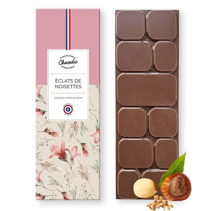 Tablette de Chocolat Lait aux clats de noisettes