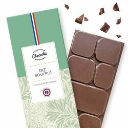 Tablette de Chocolat Saveur Chocolat Lait Riz souffl