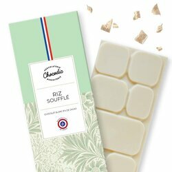 Tablette chocolat Blanc riz soufflé Tablette de chocolat Saveur Chocolat blanc riz soufflé