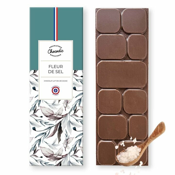 Tablette chocolat Lait fleur de sel Tablette chocolat au Lait et fleur de sel