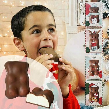 Ourson Guimauve XL de Noël
