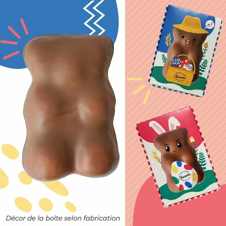 Ourson Guimauve XL de Pques en chocolat lait