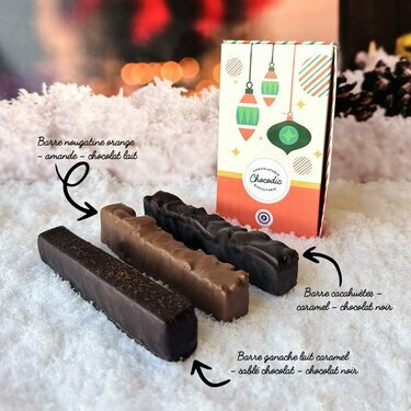 Coffret Barres de chocolat - Noël
