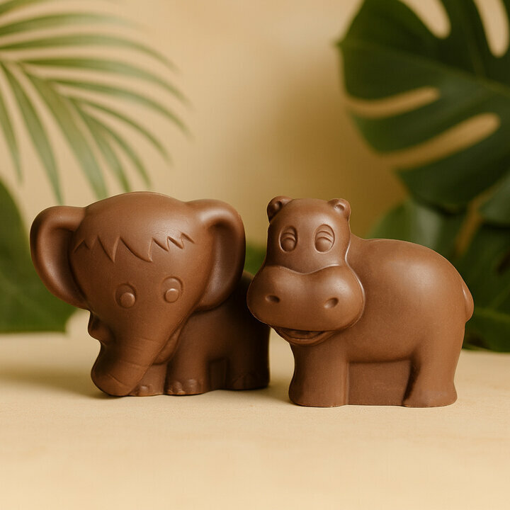 Lot Hippopotame et El�phant - Collection P�ques