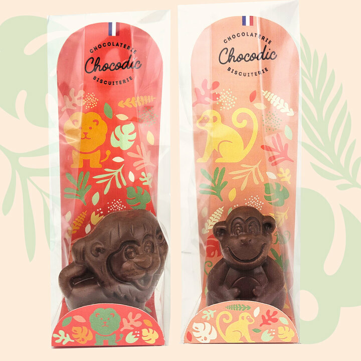 Lot Lion et Singe - Collection P�ques emball�s individuellement