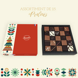 Coffret Pralin�s - 25 chocolats