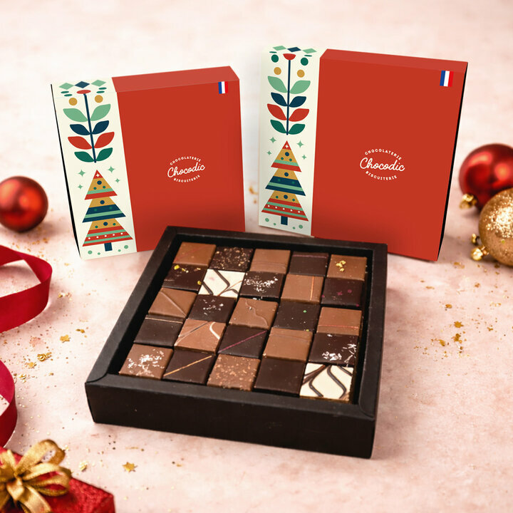 Coffret Luxe de chocolats pralin�s de No�l