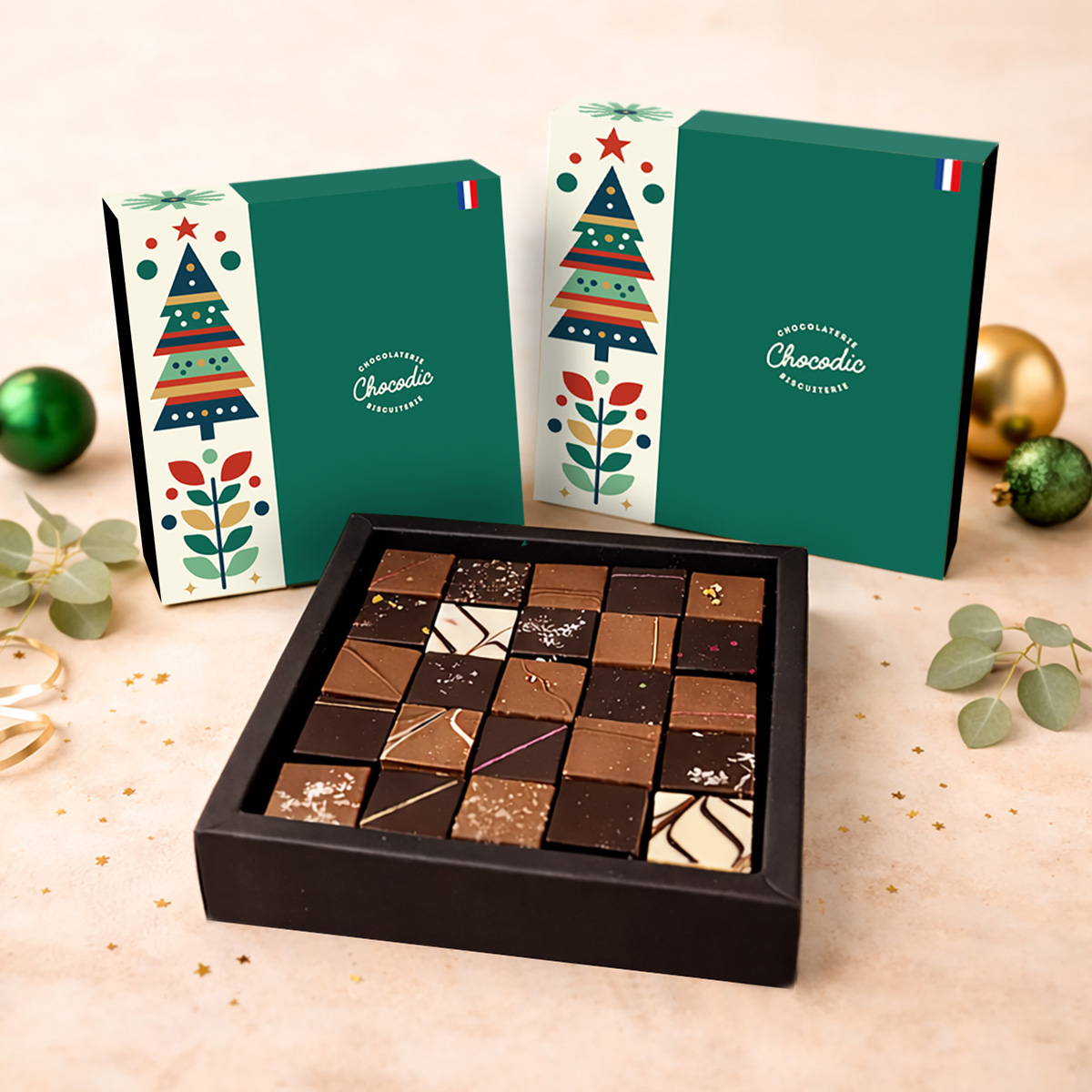 coffret de chocolats fins
